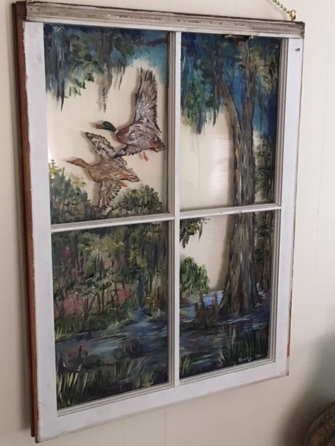 Ducks in the window.